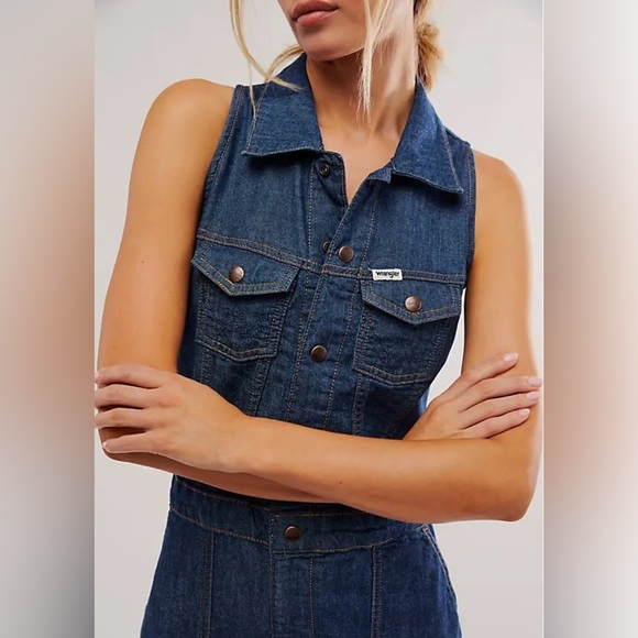 Wrangler Racer Back Denim Cat Suit - Picture 2 of 12